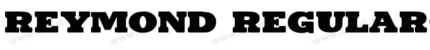 Reymond Regular字体转换